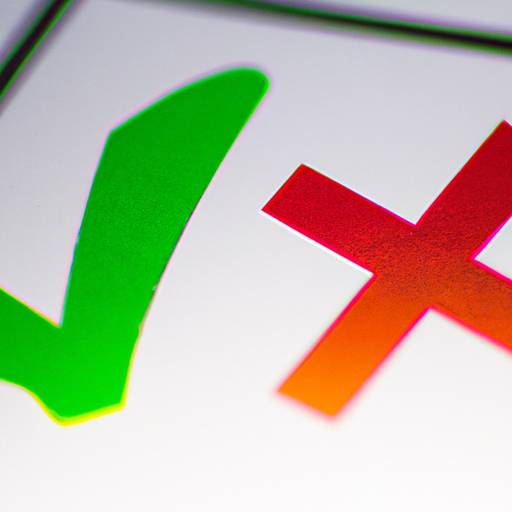 תמונה של סימן ביקורת ירוק ו-'X' אדום, המסמלים את החשיבות של איכות על פני כמות בבניית קישורים